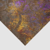 青い切り離しの花を紫色のスクロール作品 薄葉紙 (詳細)