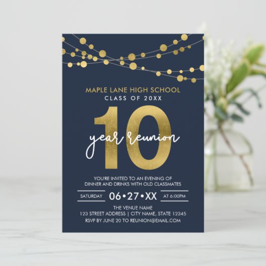 青い列のライト10年クラス懇親会 招待状 (スタンド正面)