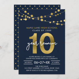 青い列のライト10年クラス懇親会 招待状