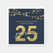 青い列のライト25年クラス懇親会 スタンダードカクテルナプキン (正面)