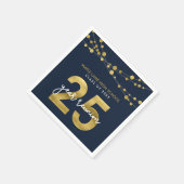 青い列のライト25年クラス懇親会 スタンダードカクテルナプキン (角)