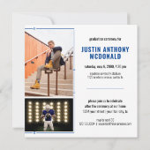 青い列の房2写真卒業 招待状 (裏面)