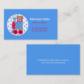 青い列車のお母さんの演劇の日付カード コーリングカード (正面/裏面)