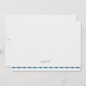 青い列車のベビーシャワーの招待状のすべて 招待状 (裏面)