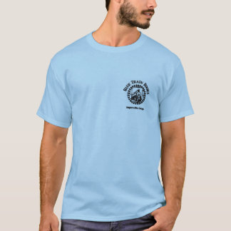青い列車はロゴのワイシャツを予約します Tシャツ
