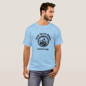 青い列車はロゴを十分に向かいます予約します Tシャツ (正面フル)