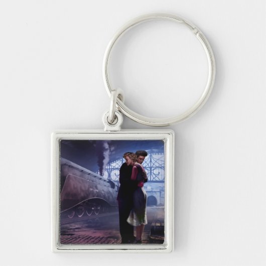 青い列車 キーホルダー (正面)