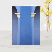 青い列 カード (黄色い花)