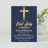 青い初領聖体招待状 招待状 (スタンド正面)