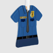 青い制服の警察官 オーナメント (正面)