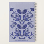 青い刺繍 ノートブック (裏面)