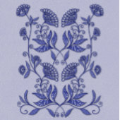 青い刺繍 ノートブック