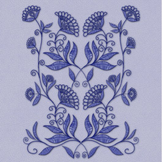 青い刺繍 ノートブック