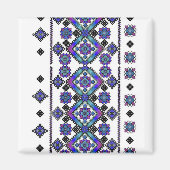 青い刺繍 マグネット (正面)