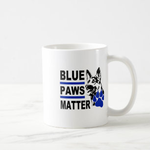 青い前足、警察犬、ステッカー コーヒーマグカップ