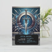 青い剣の少年の誕生日パーティー 招待状 (スタンド正面)