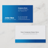 青い勾配のカスタムな名刺のテンプレート 名刺 (正面/裏面)