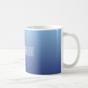 青い勾配のカスタムな文字のマグ コーヒーマグカップ