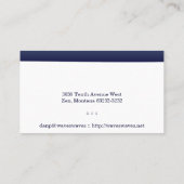 青い勾配の波 名刺 (裏面)