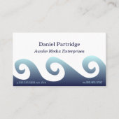 青い勾配の波 名刺 (正面)