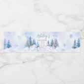 青い北極動物の赤ちゃんシャワー ペットボトルラベル (シングルラベル)