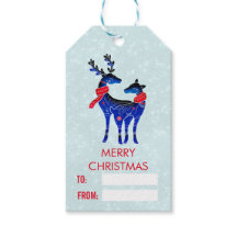 青い北欧クリスマストナカイ