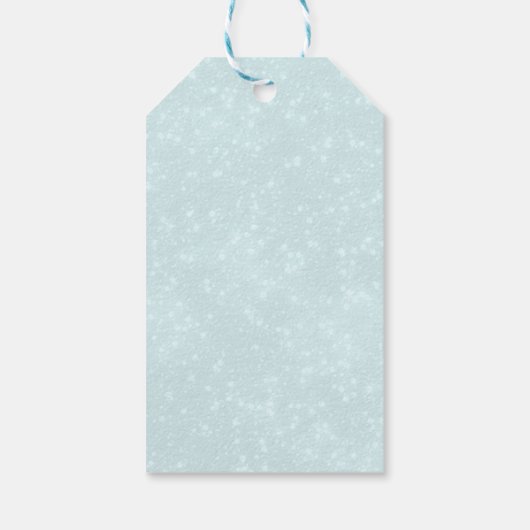 青い北欧クリスマストナカイ ギフトタグ (裏面)