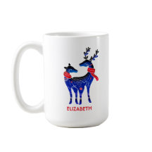 青い北欧クリスマストナカイ