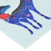 青い北欧クリスマストナカイ ショートテーブルランナー (コーナー)