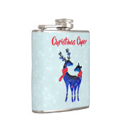 青い北欧クリスマストナカイ フラスク (右)