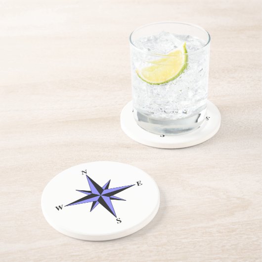 青い北矢印コースター コースター (側面)