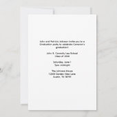 青い医学校の写真 卒業パーティー 招待状 (裏面)