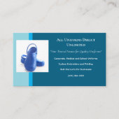 青い医療用下駄の制服 名刺 (正面)