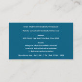 青い医療用下駄の制服 名刺 (裏面)