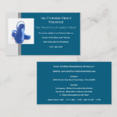 青い医療用下駄の制服 名刺 (正面/裏面)