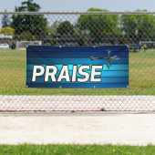 青い十字および板の賞賛 横断幕 (インサイチュ)