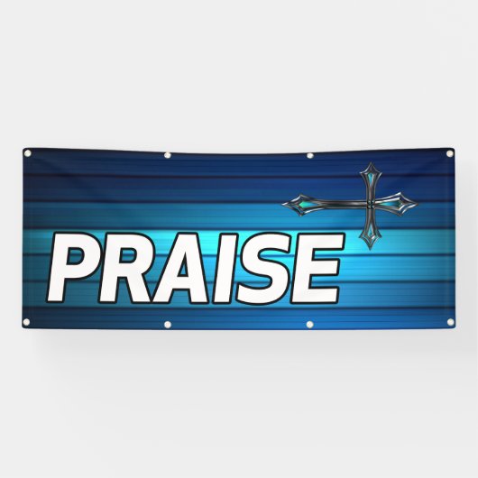 青い十字および板の賞賛 横断幕 (横)