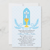 青い十字と聖杯の初領聖体招待状 招待状 (正面)