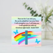 青い十字と蝶 イザヤ書41:10 招待状 (スタンド正面)