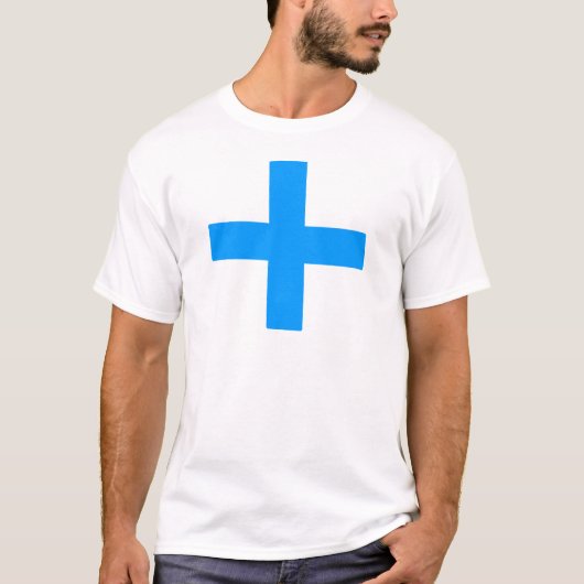 青い十字の多数の意味 Tシャツ (正面)