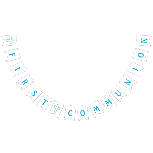 青い十字の最初聖餐の旗 バンティングフラッグ (全)