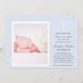 青い十字 |バプテスマ招待状 招待状 (正面/裏面)