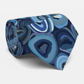 青い半円の抽象芸術幾何学的 ネクタイ (ロール)