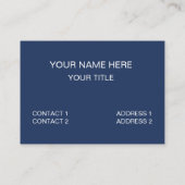 青い半円の抽象芸術幾何学的 名刺 (裏面)