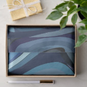 青い半円の抽象芸術幾何学的 薄葉紙 (ギフト)