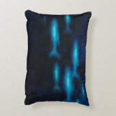 青い半透明の魚のシルエット アクセントクッション (裏面(縦))