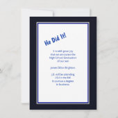 青い卒業写真のお知らせ 案内状 (裏面)