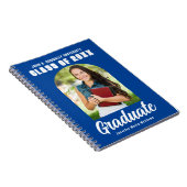 青い卒業写真モダン卒業記念 ノートブック (右側)