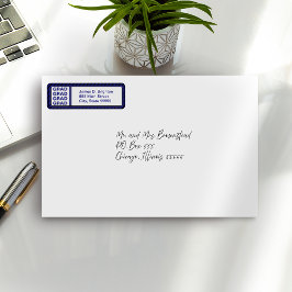 青い卒業差出人住所ラベル ラベル