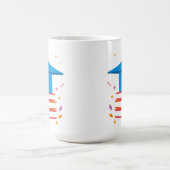 青い卒業帽子と本 コーヒーマグカップ (中央)